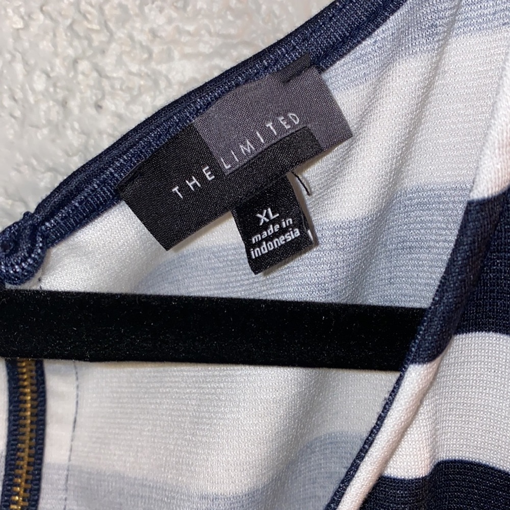 The Limited navy & white striped skater dress. Size XL - Picture 3 of 3